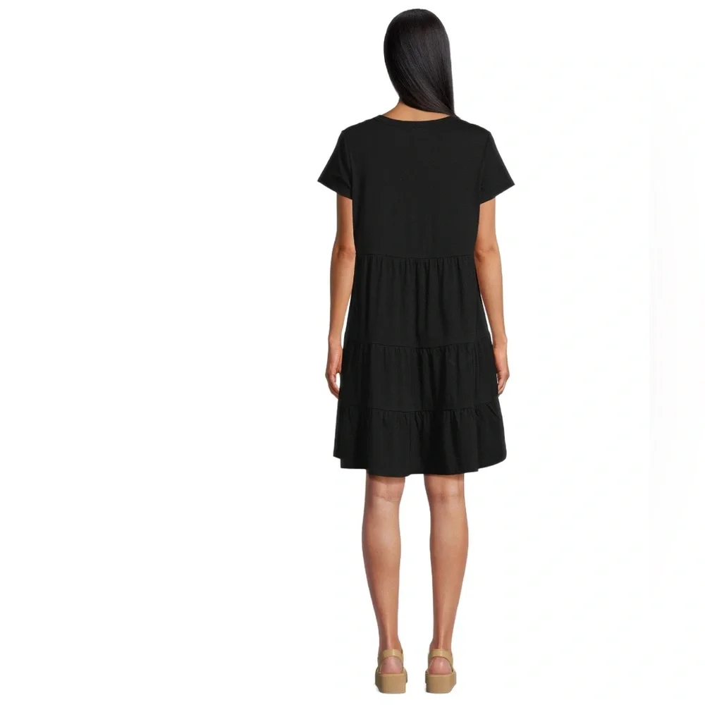 Time and Tru Women's Tiered Knit Dress - Picture 2 of 7
